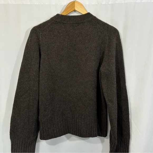 Reformation Mer 100% Merino Wool Knit Sweater in Cocoa Brown - Picture 8 of 12